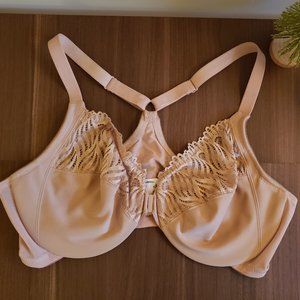 Glamorise Lace Underwire Bra Tan Beige Nude 40D